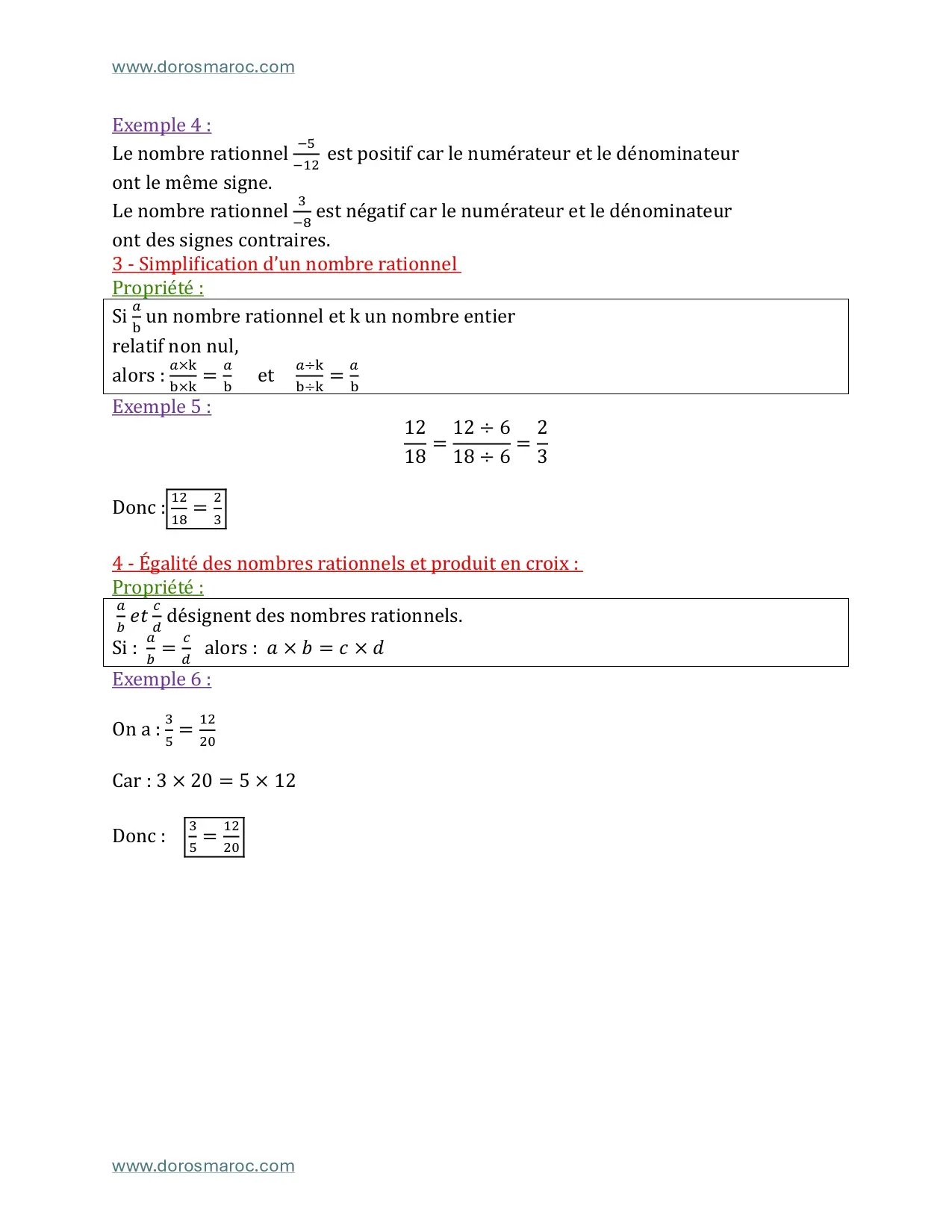 Cours sur le nombre rationnel 2APIC